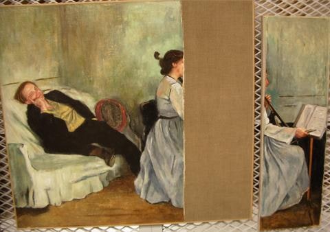 Robert Storr and his Wife Rosamund Morley Playing the Viola de Gamba in Degas's Portrait of Manet and his Wife