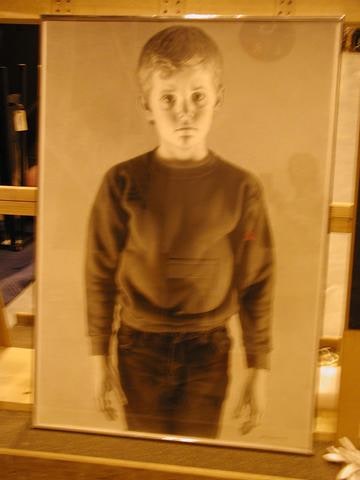 Young Boy in Jeans and Sweatshirt