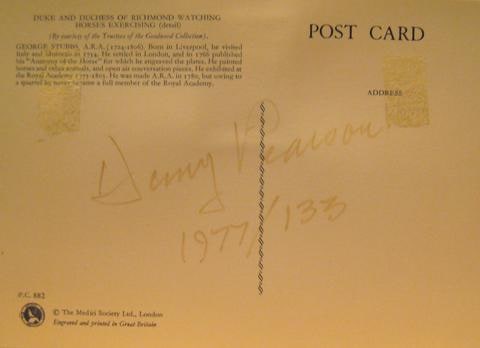 Postcard correspondence from Henry Pearson to Sol LeWitt