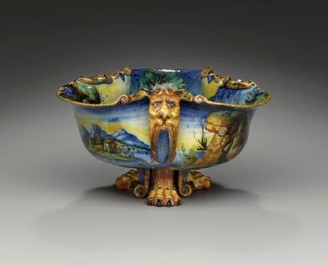 Historiated Wine Cooler with Masks