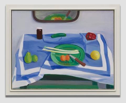Still Life with Blue and White Tablecloth