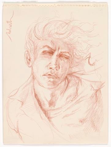 Study for Private Worlds (recto); Study of a Head (verso)