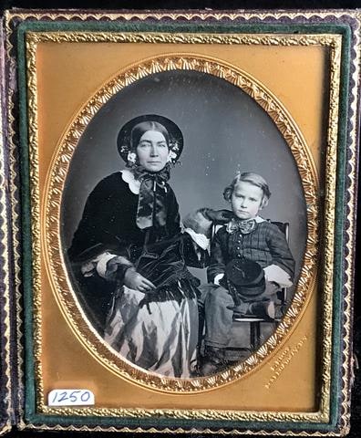 Untitled [Mother and son, Root’s studio, 363 Broadway, New York City]