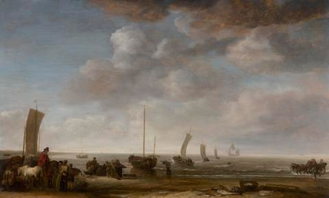 Fisherfolk and Other Figures on a Beach