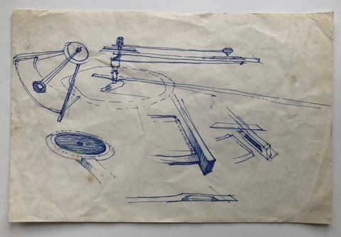 Drawing for "Timepiece" Brooch