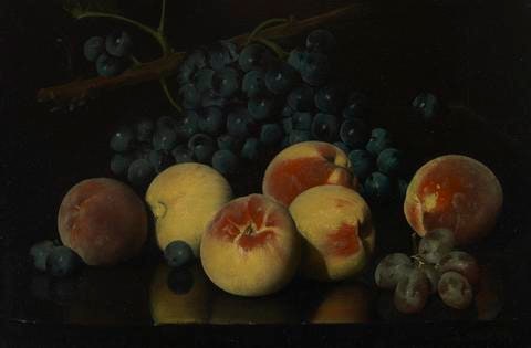 Still Life with Peaches and Grapes