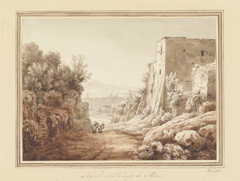 View of Naples from the Campo di Marzo with Capri in the Background