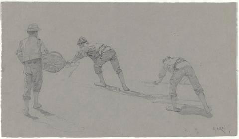 Fishermen with Boats: Study for Giorno d’estate a Mazzorbo