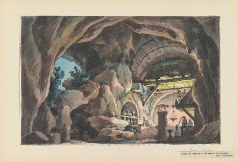 Study for an opera set for Giuseppe Apolloni’s L’Ebreo