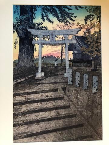 Evening Sky at Suwa Shrine in Nippori