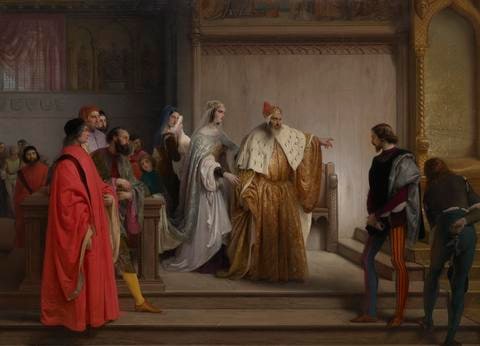 Doge Marin Faliero Accusing Michele Steno of Insulting the Honor of the Dogaressa