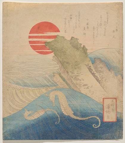 Seahorses before a Rising New Year's Sun