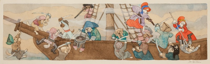 Lulu Poodle and Susan Poodle were aboard a schooner bound for Aruba when pirates attacked.