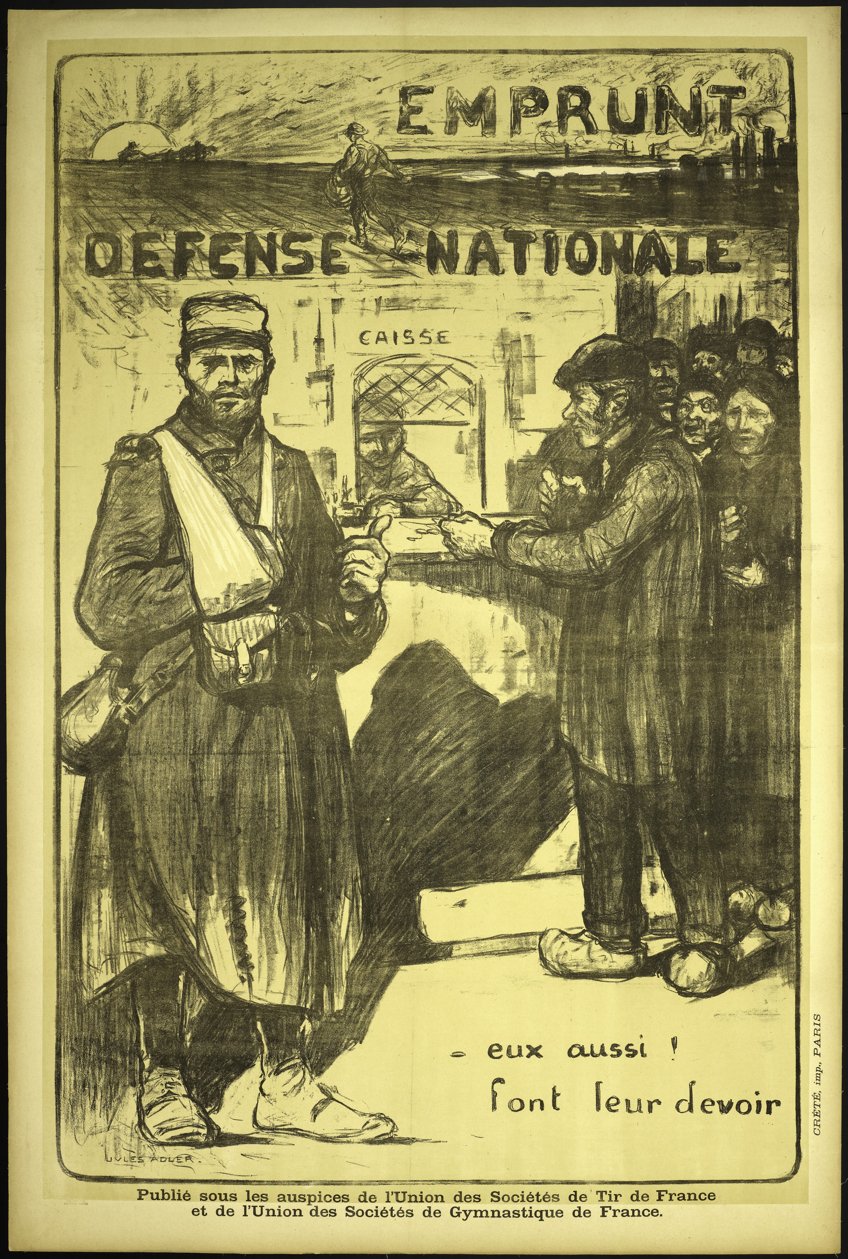 Emprunt Defense Nationale - eux aussi! Font leur devoir [National Defense Loan - too! Do their duty]