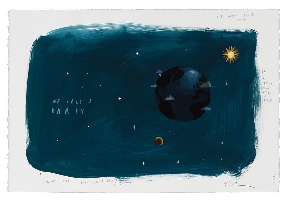 “We Call it Earth,” sketch from the book, “Here We Are”