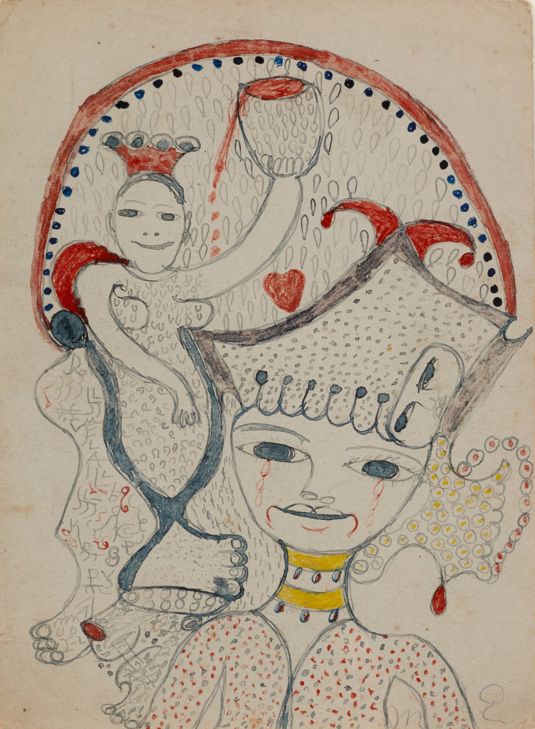 Untitled (Woman Crying Red Tears with Writing)