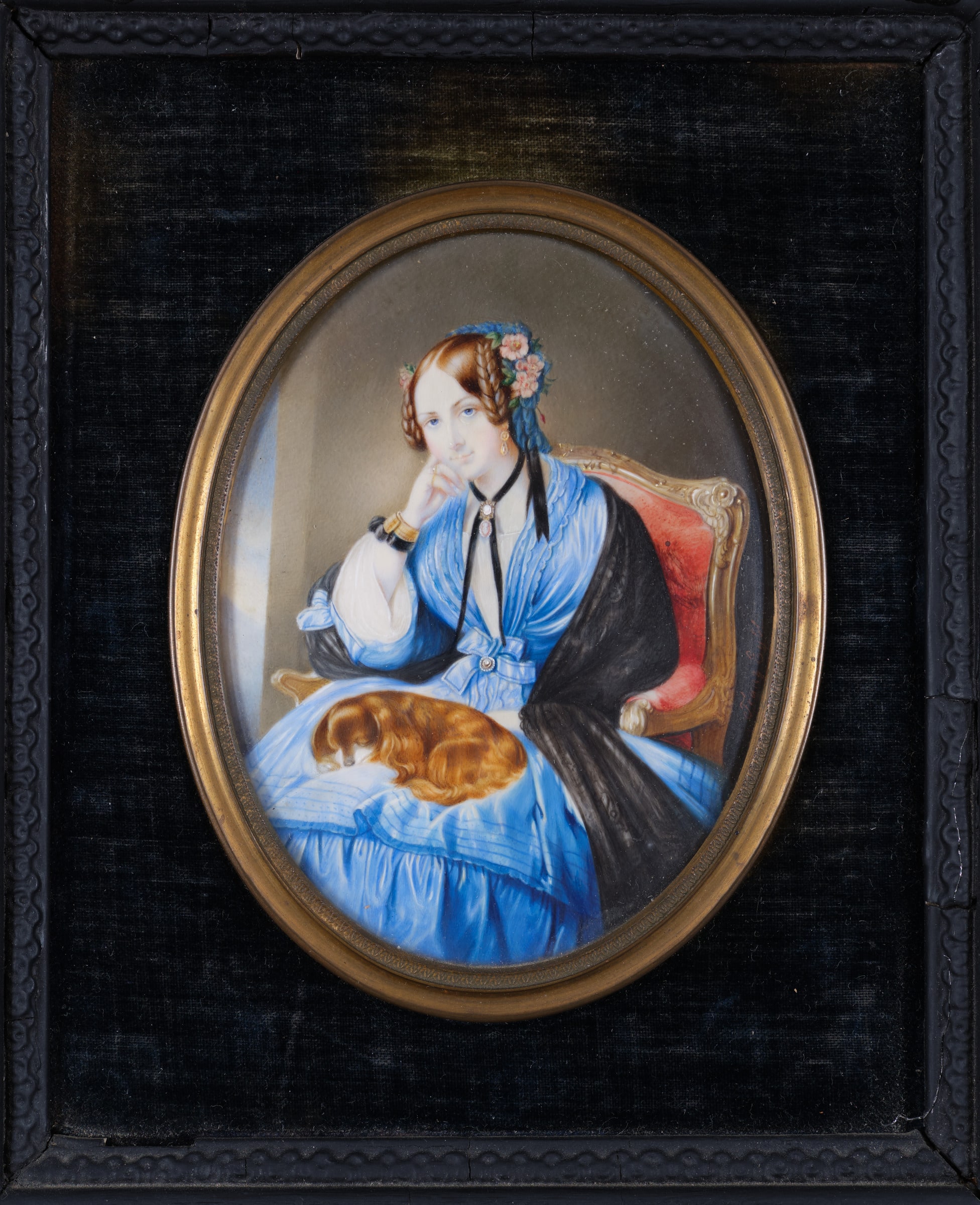 Portrait of a Woman and Her Dog