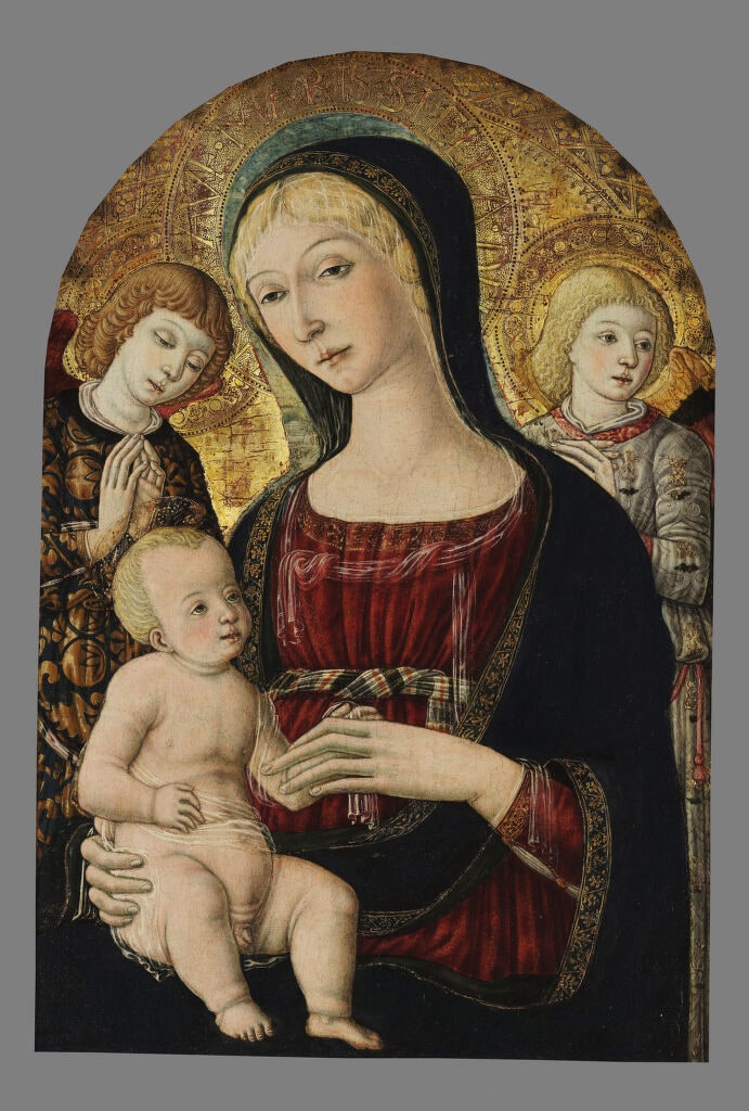 Madonna and Child with Two Angels