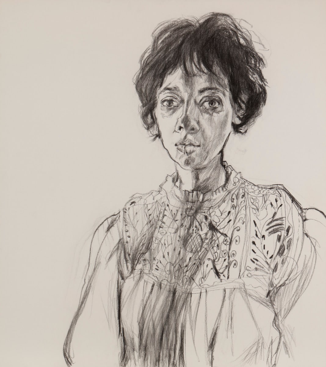Self-Portrait in Peasant Blouse