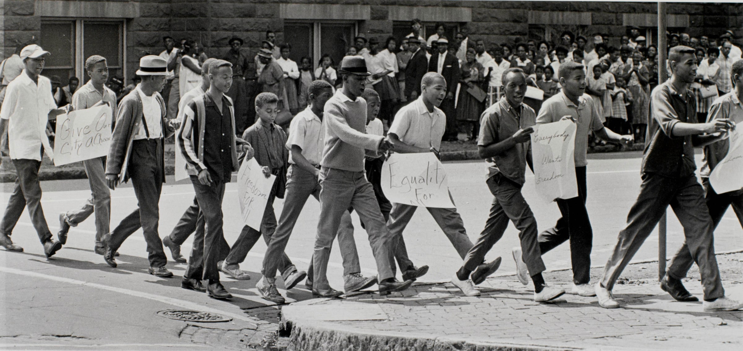 High School Demonstrators Leaving the 16th Street Baptist Chapel