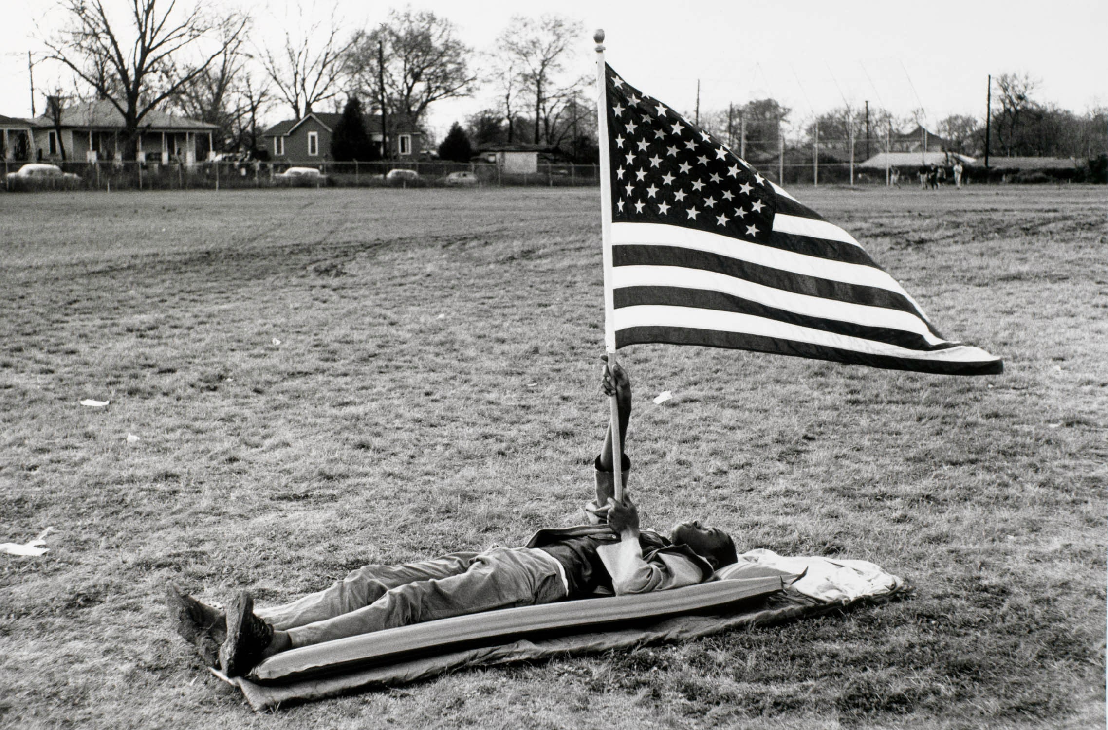 Youth with American Flag, Selma to Montgomery March, Alabama