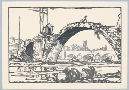 Roman Bridge over the Loire River, France (Stage 2b of 7: Color Compilation)