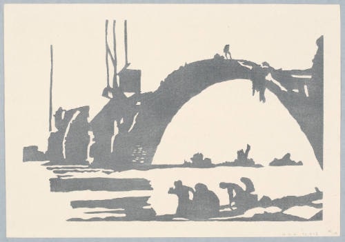 Roman Bridge over the Loire River, France (Stage 6a of 7: Color Seperation)