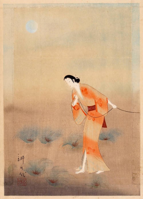 Woman Pulling a Rope