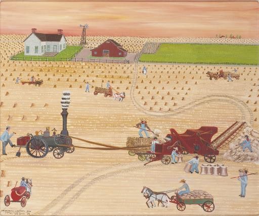 Threshing in Kansas 1900