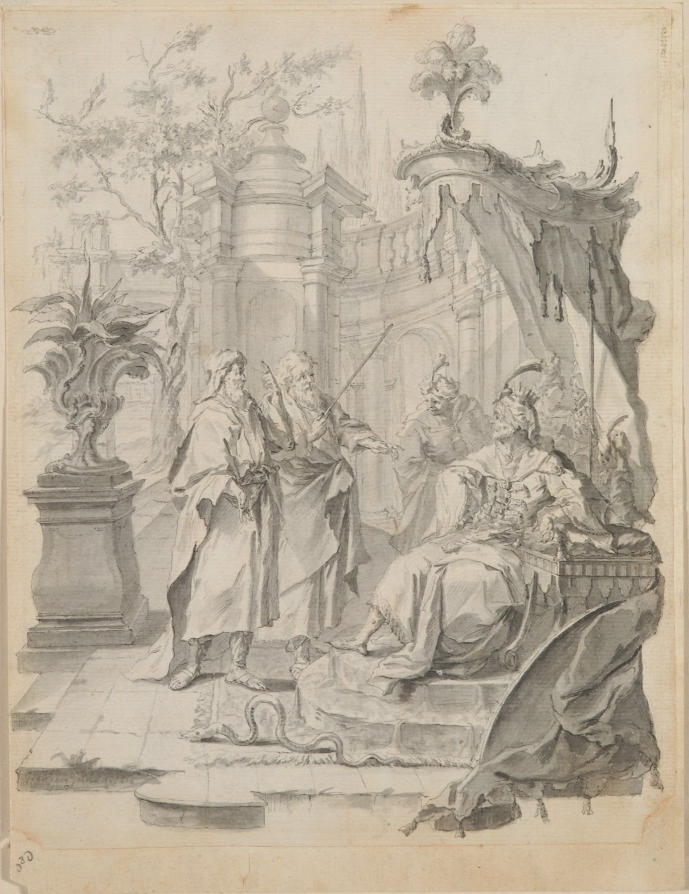 Moses and Aaron Before Pharoah