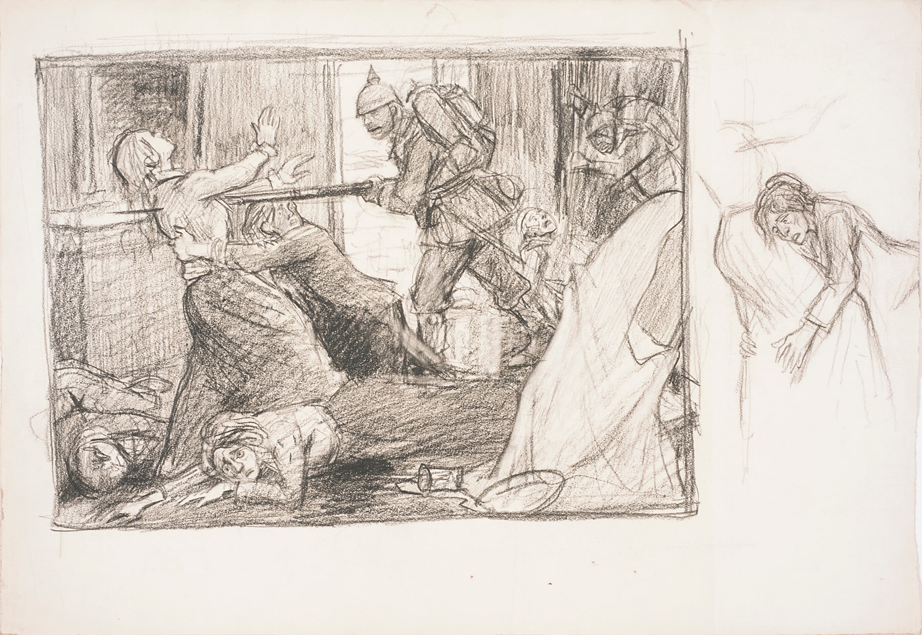 untitled (soldier stabbing woman with bayonet)