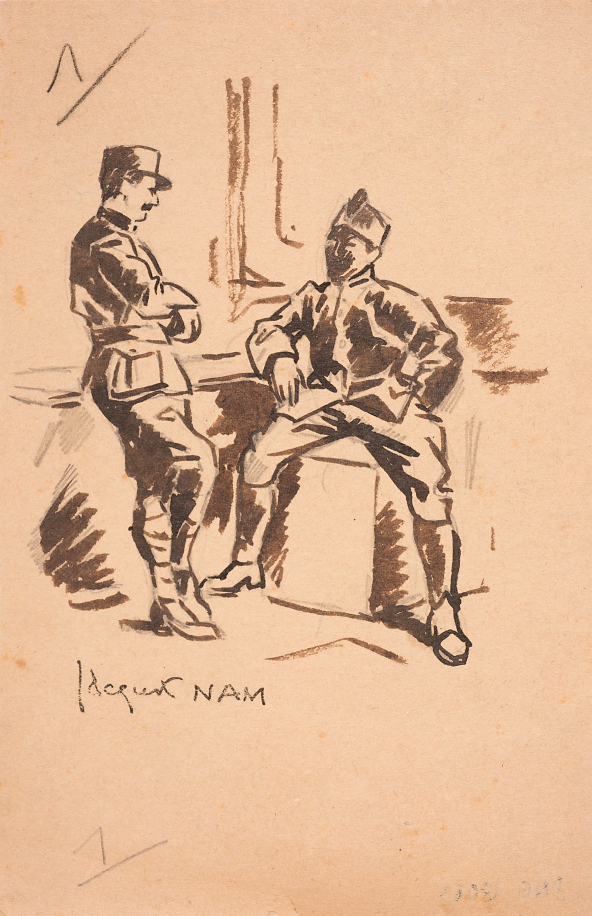 untitled (two soldiers talking)