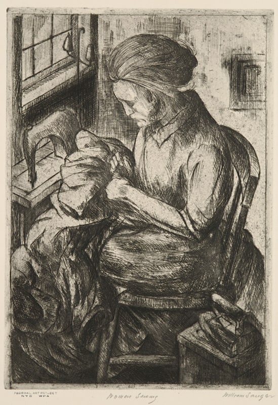 Woman Sewing
