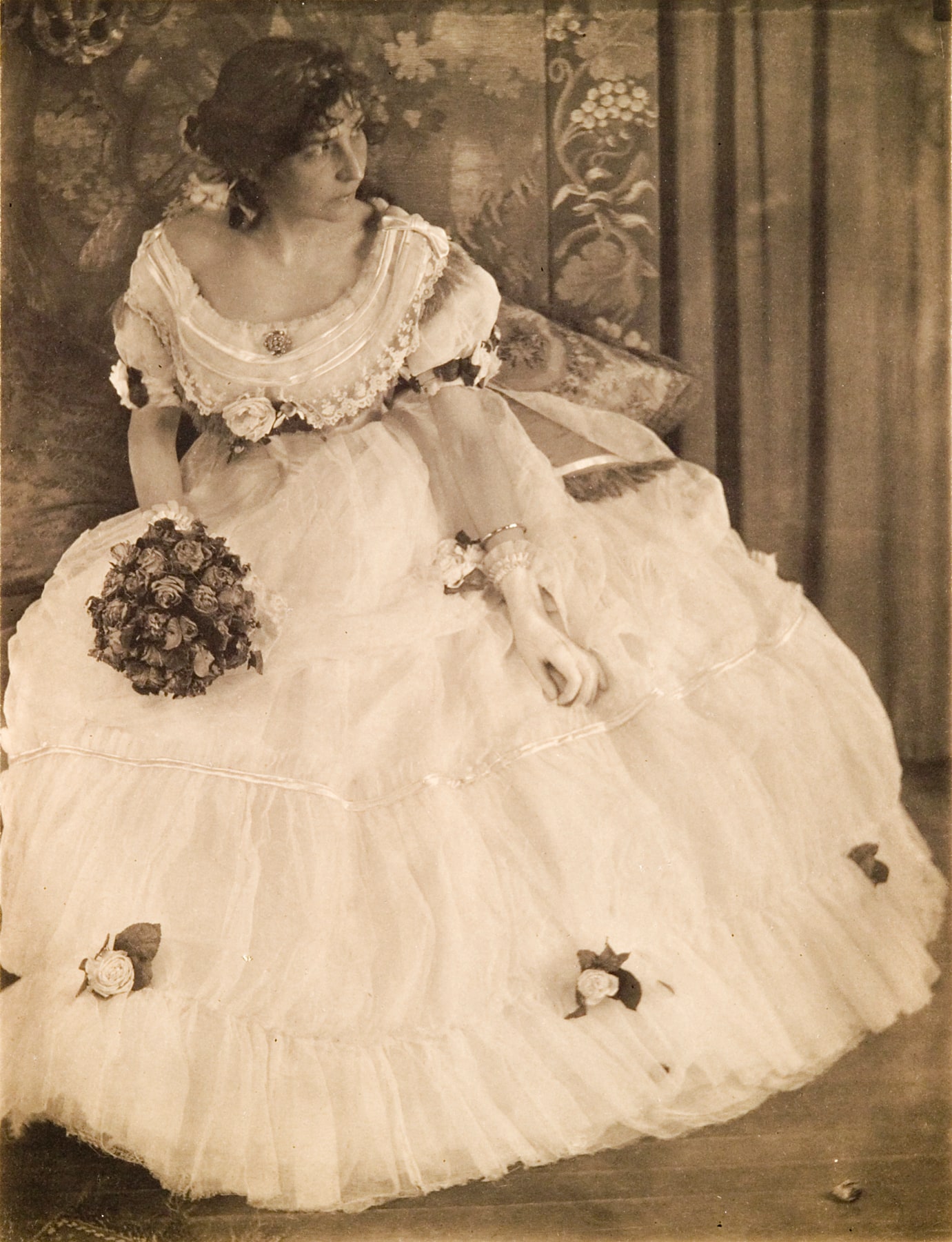 untitled (woman in a floral gown)