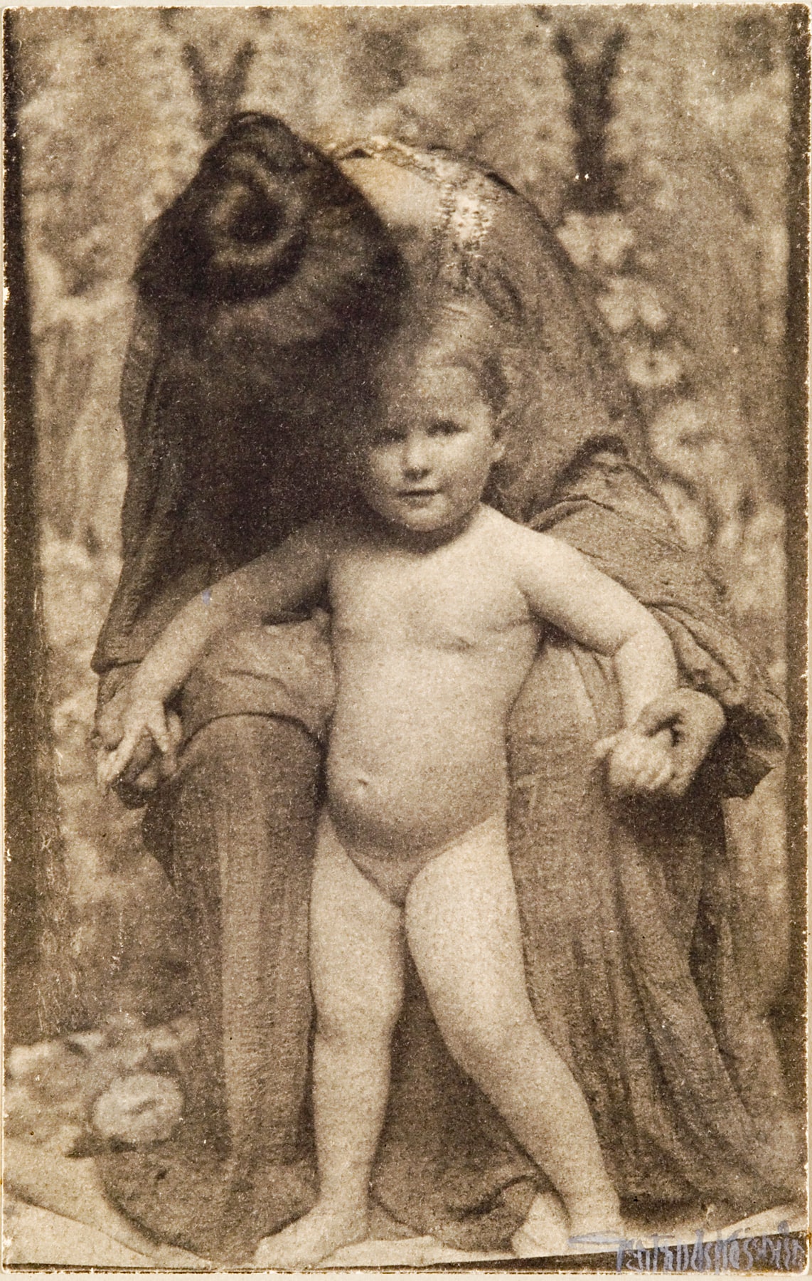 untitled (woman bending over a child)