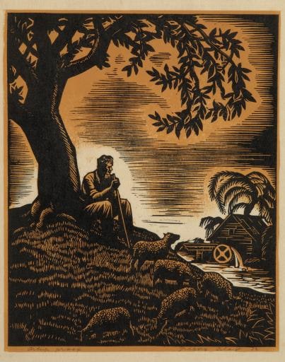 untitled (shepherd with flock)
