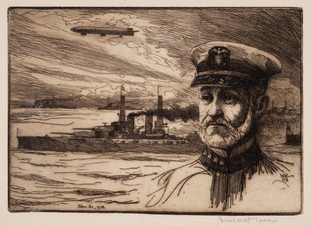 Admiral Sims with Zeppelin