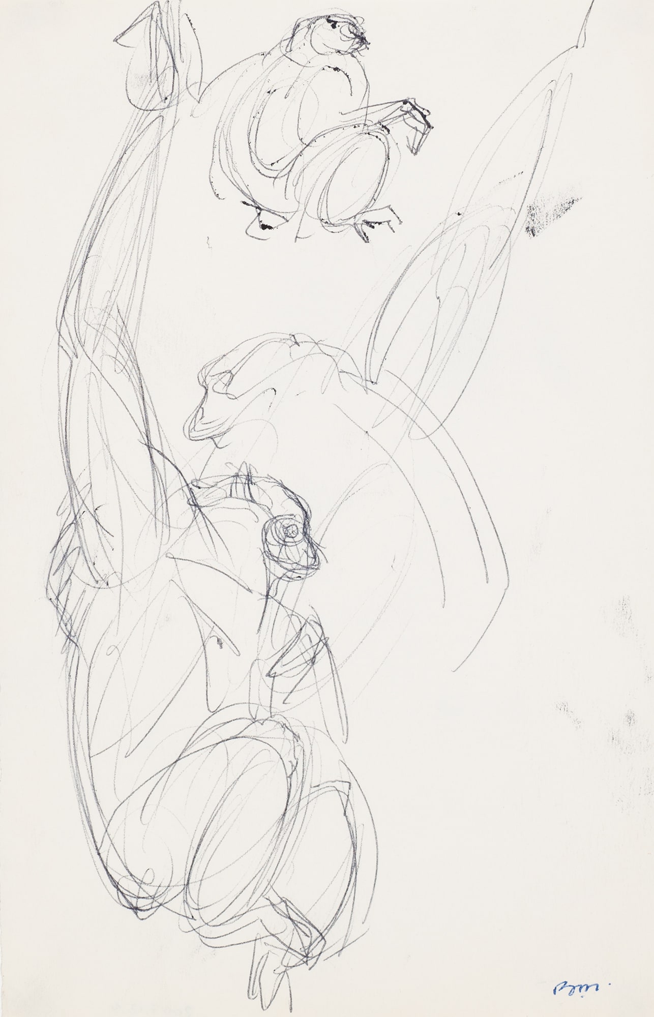 Preparatory Drawing of Gibbons for a Proposed Steuben Bowl