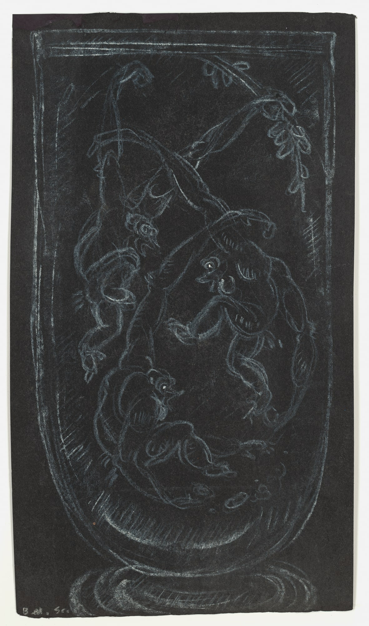 Preparatory Drawing of Gibbons for a Proposed Steuben Bowl