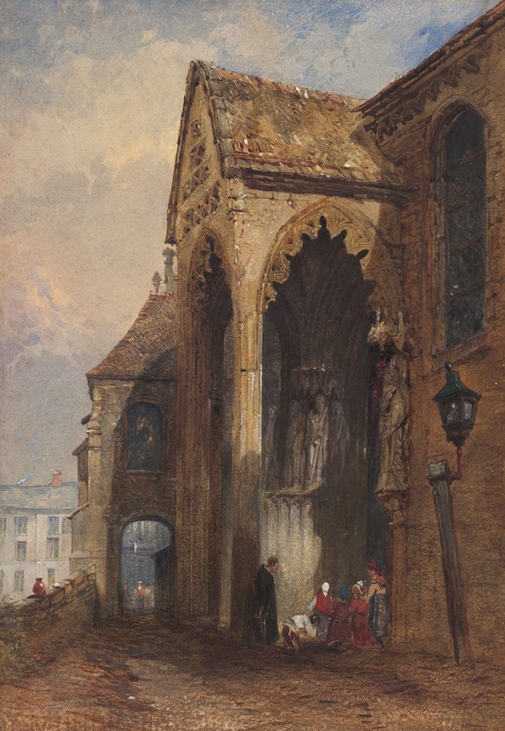 Side of a French Cathedral, The; with Figures
