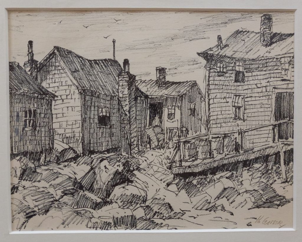 Untitled (Fishing Shacks, Gloucester, Massachusetts)
