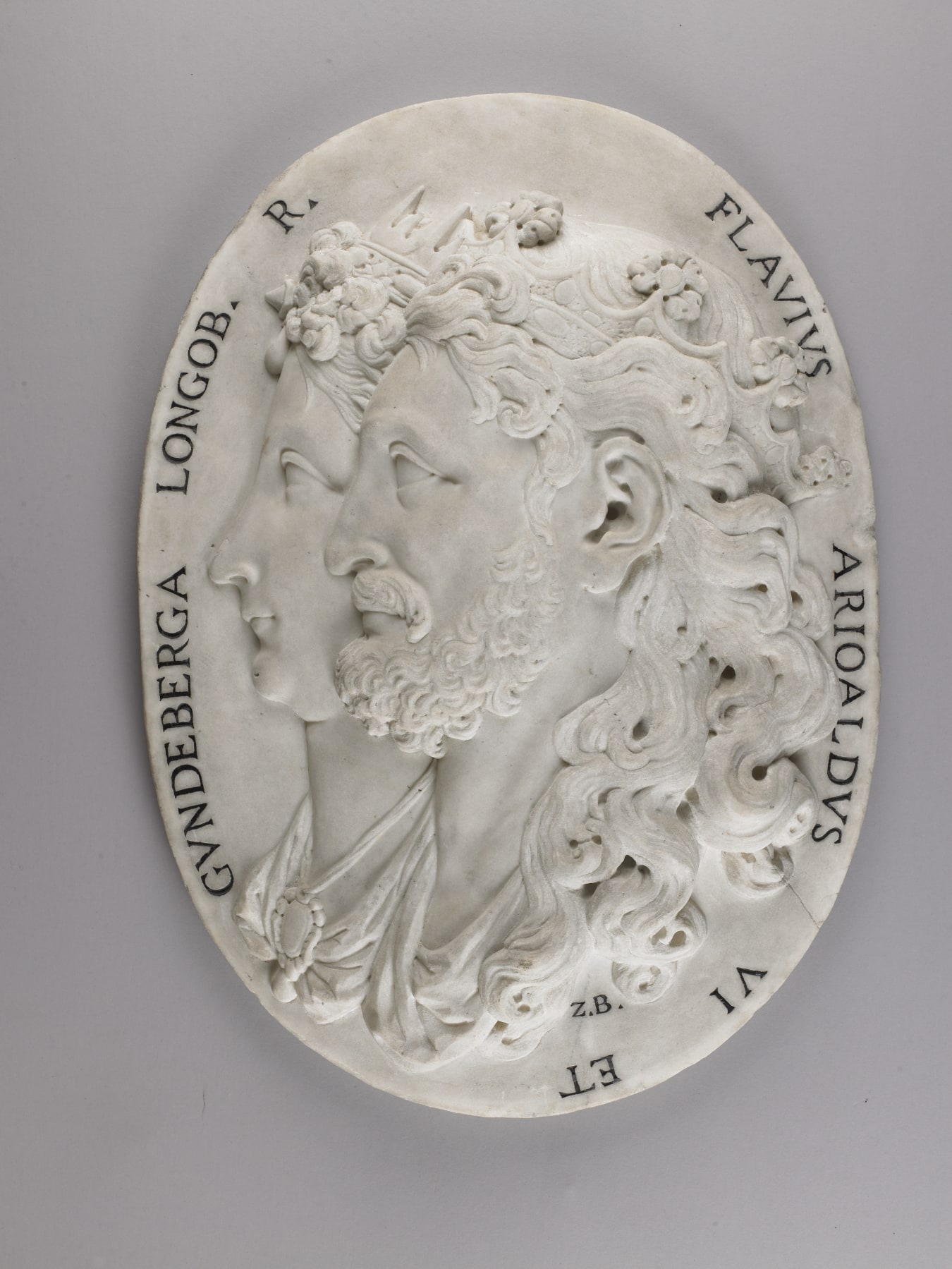 Medallion with Portraits of Flavius Arioald, Lombard King of Italy and his Wife Gundiberga