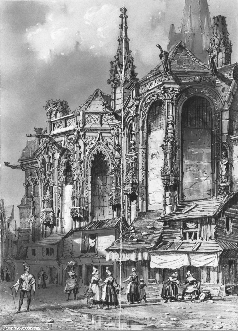 Street Scene with Gothic Building