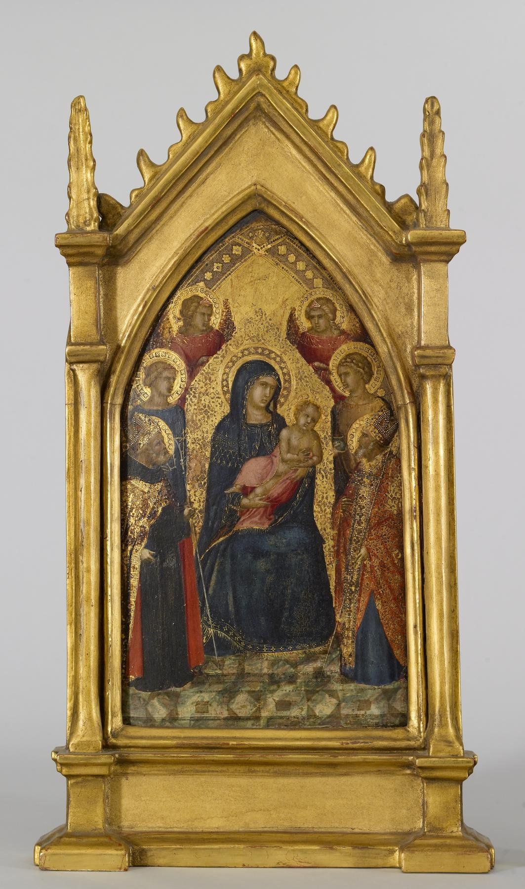 Virgin and Child with Saints Augustine, Nicholas (?), Catherine (?), Lucy, and Angels