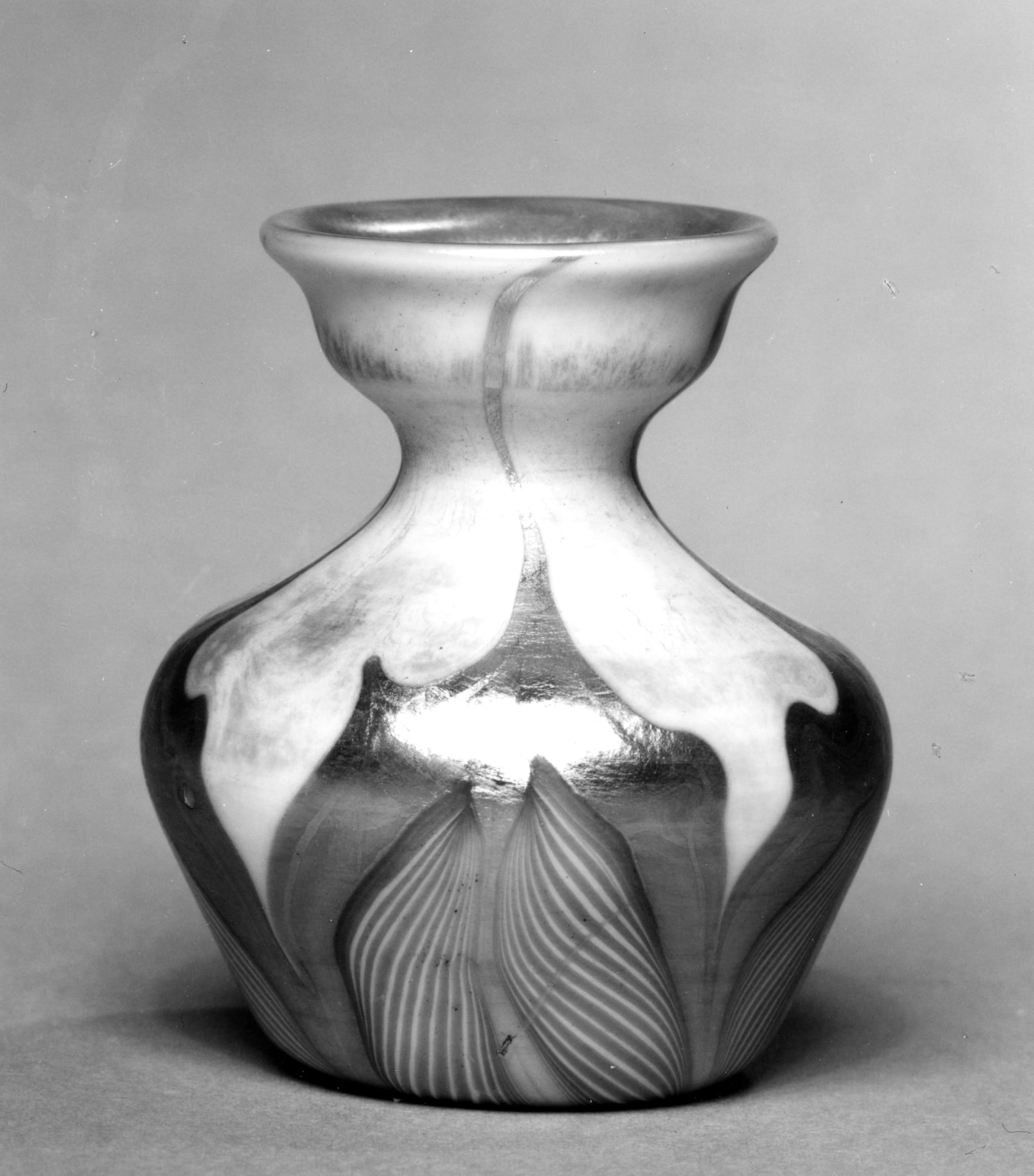 Green, Gold and White Miniature Vase