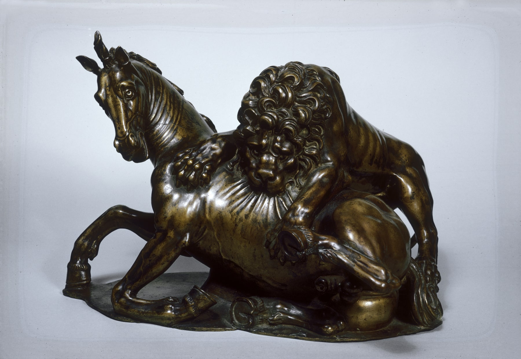Lion Attacking a Horse