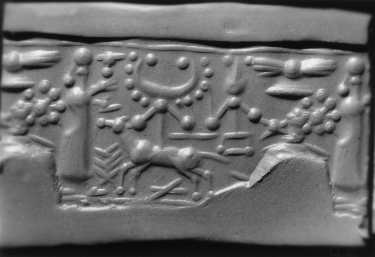 Cylinder Seal with a Cultic Scene