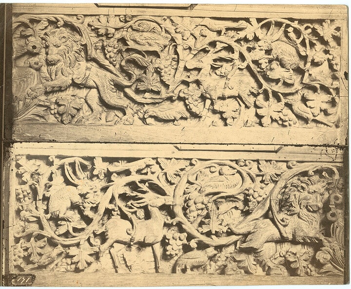 #171: detail of carved panels; Cathedral of Ravenna