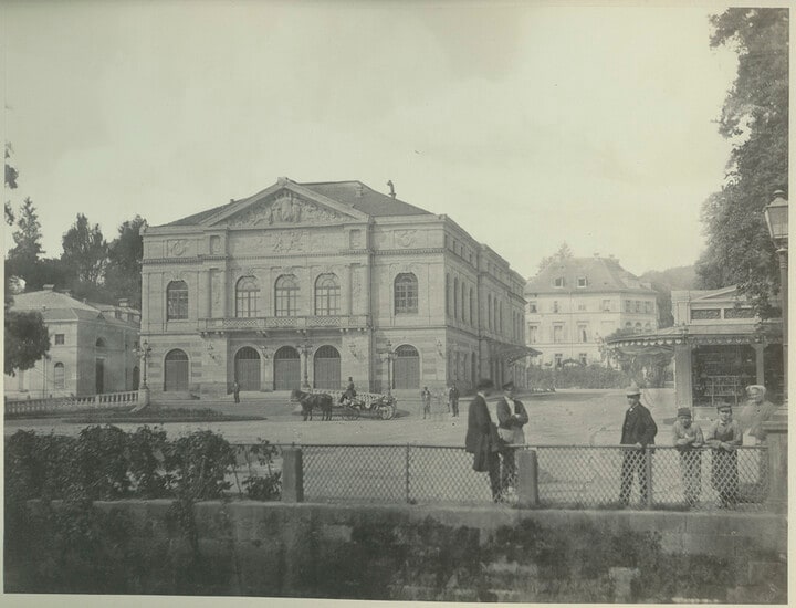 Baden- View Opposite Hotel d'Angleterre (theater)