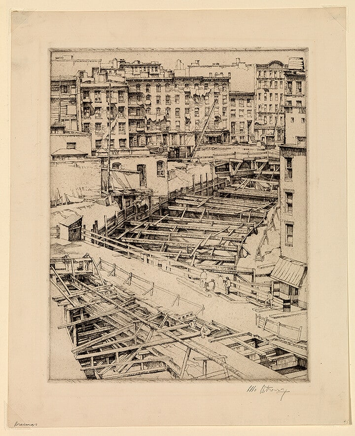 Bracing, Subway Excavation